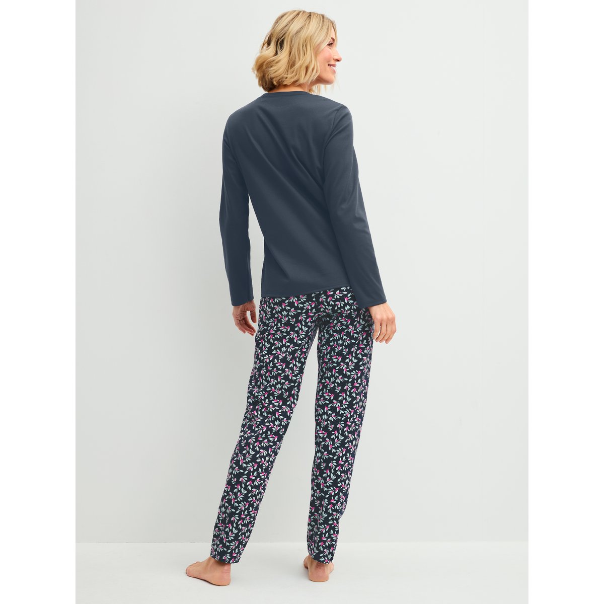 manches longues Coton FAMILY & FRIENDS bleu nuit, CALIDA