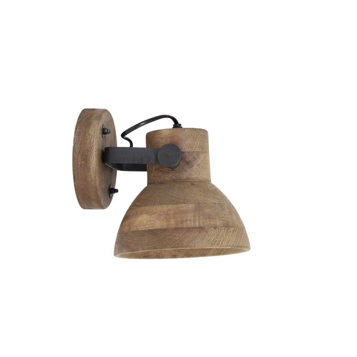 Applique Murale Bois ILANIO brun foncé, LIGHT & LIVING