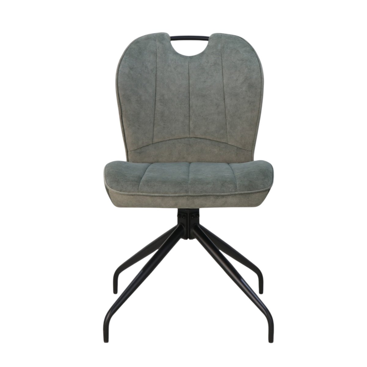 Chaise repas en tissu vert amande, ZAGO