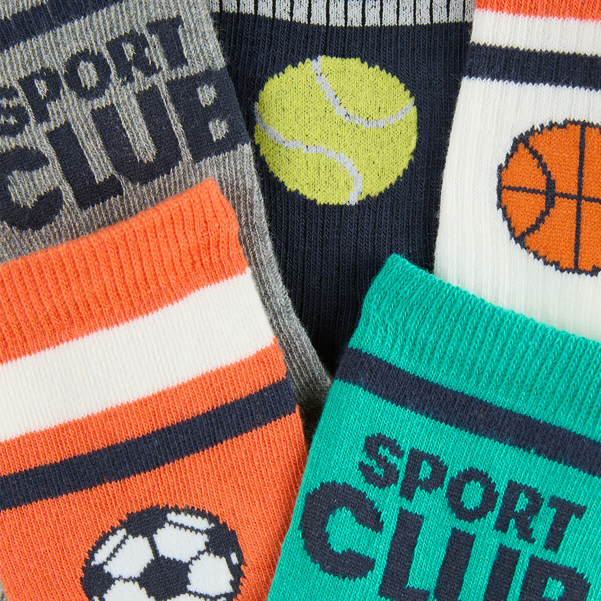 Lot de 5 chaussettes de sport assortis, LA REDOUTE COLLECTIONS