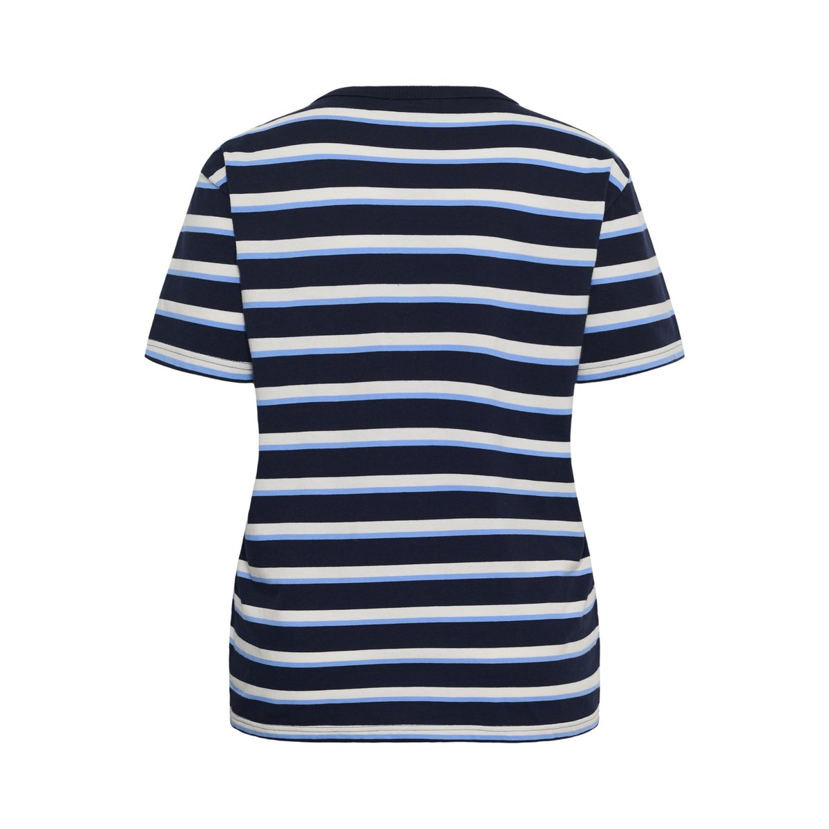 T-shirt à manches courtes bleu midnight/bright blue stripe, KAFFE CURVE