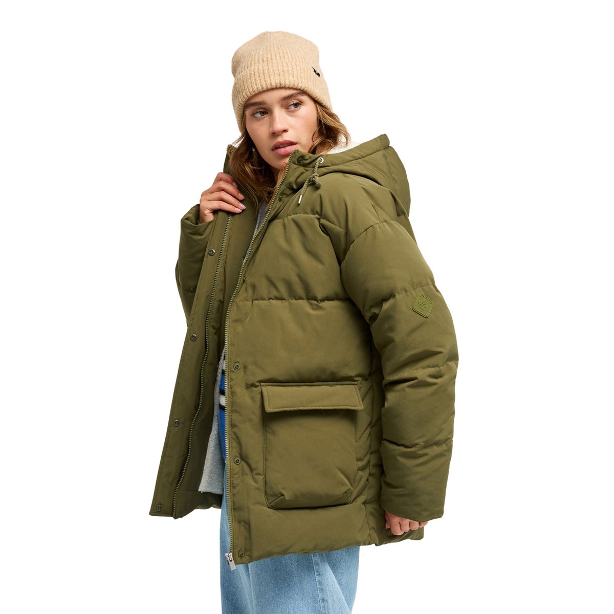 Manteau à capuche SEASIDE MEMORIES. vert winter moss, ROXY