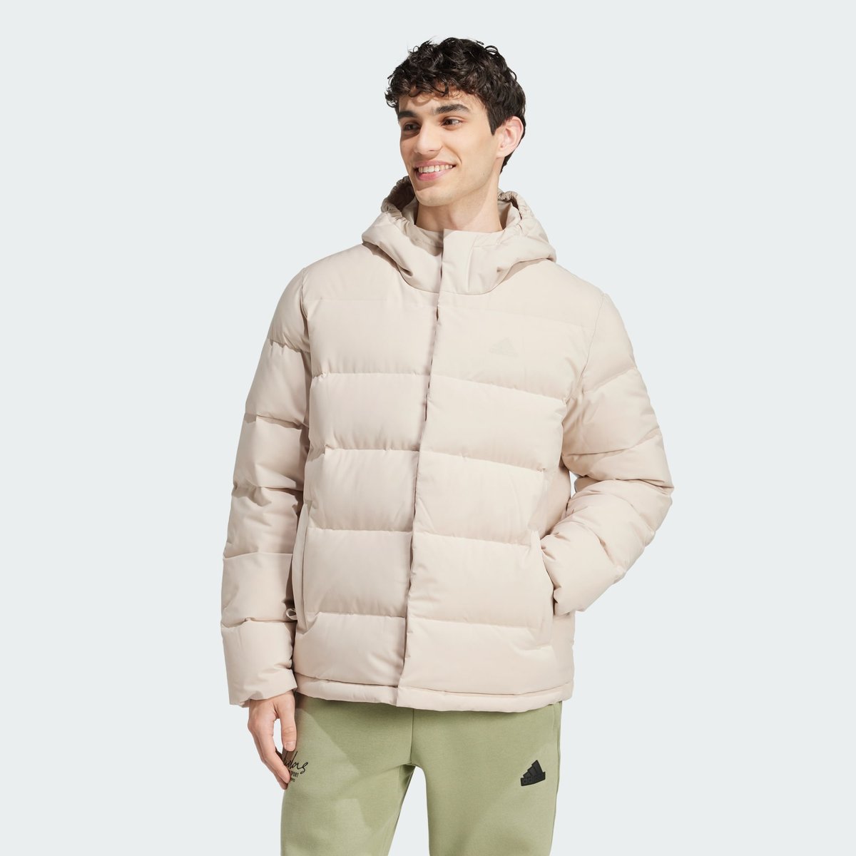 Doudoune à capuche Helionic wonder beige / wonder beige, ADIDAS SPORTSWEAR