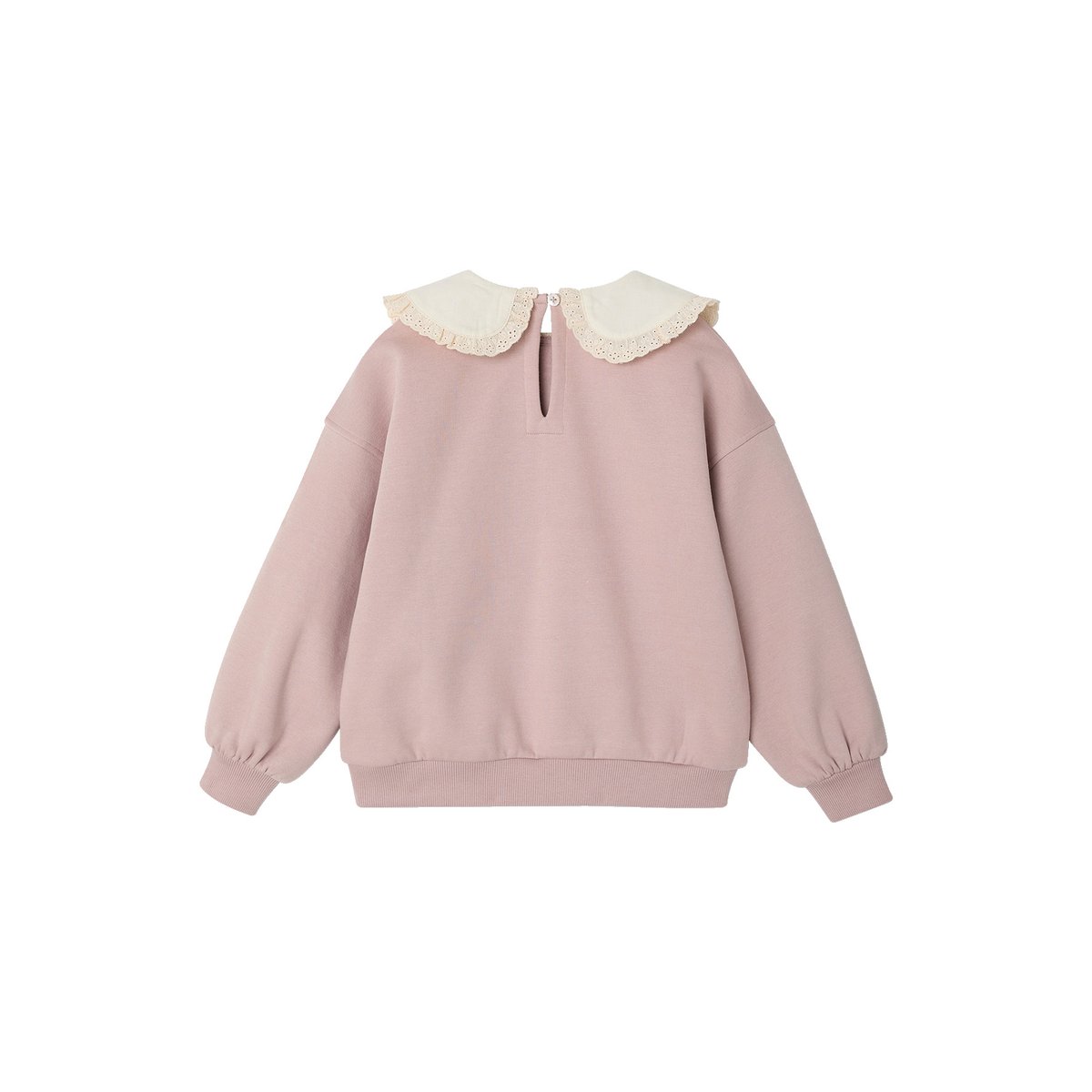 Sweat col claudine rose pâle, VERTBAUDET