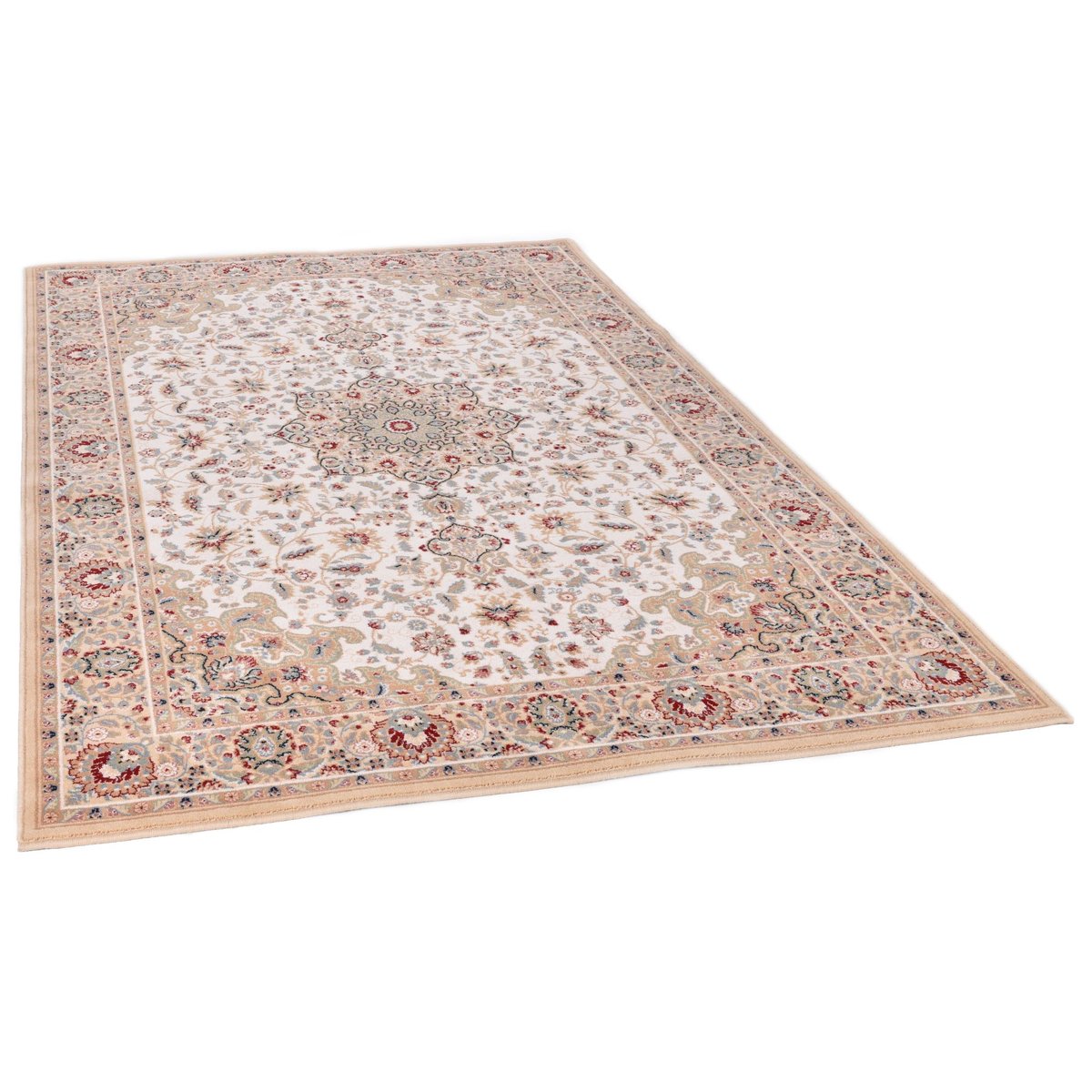 Tapis d'orient floral - DOLNA sable, THEKO
