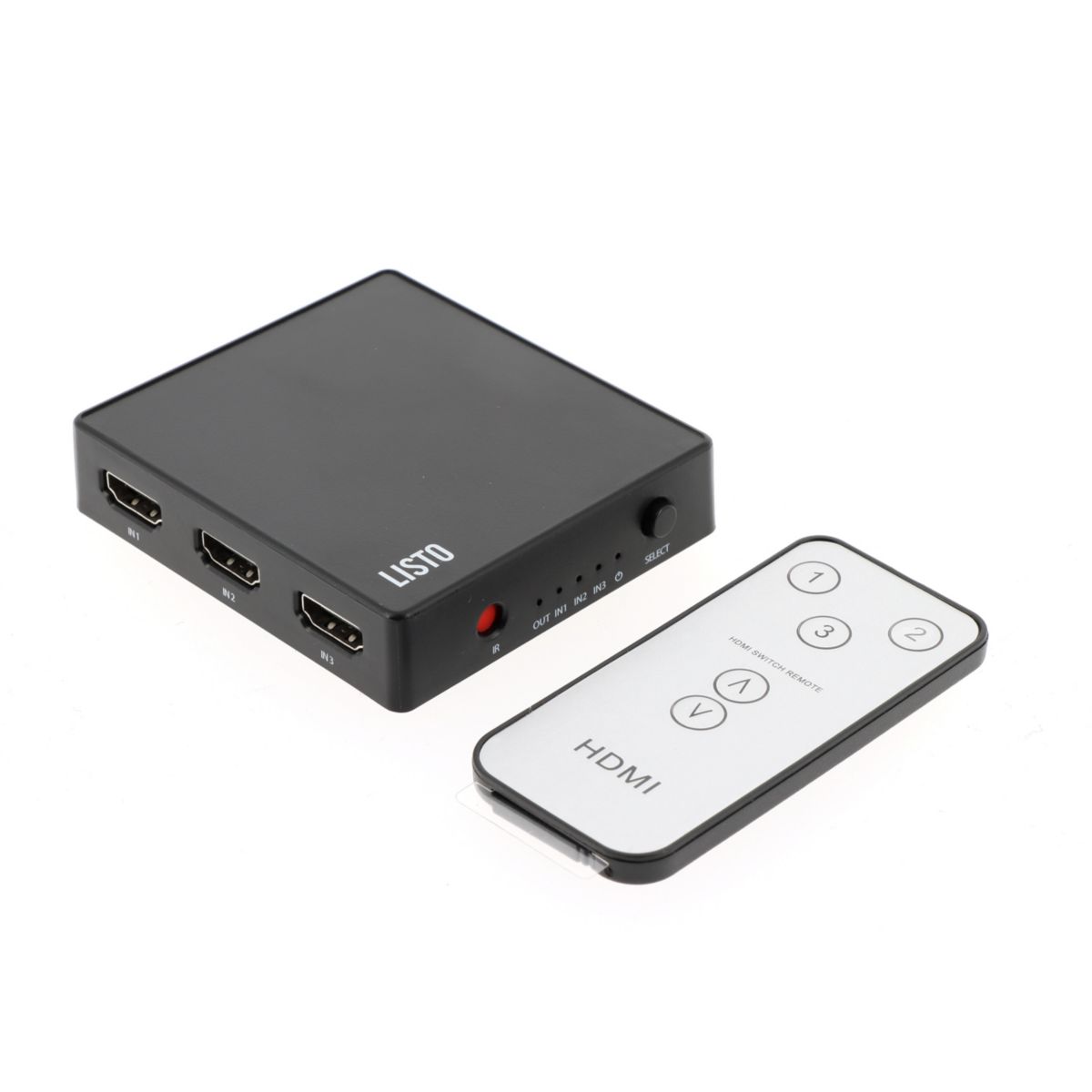 Switch HDMI HDMI x3 couleur unique, LISTO