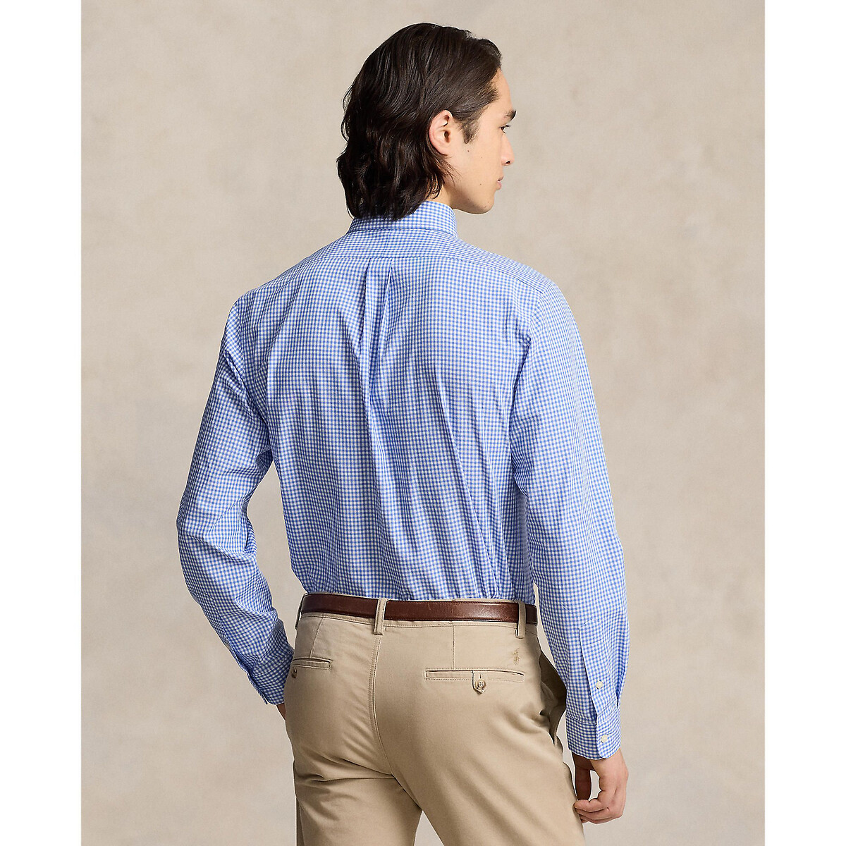 Fitted Shirt in Stretch Poplin blue/white, POLO RALPH LAUREN