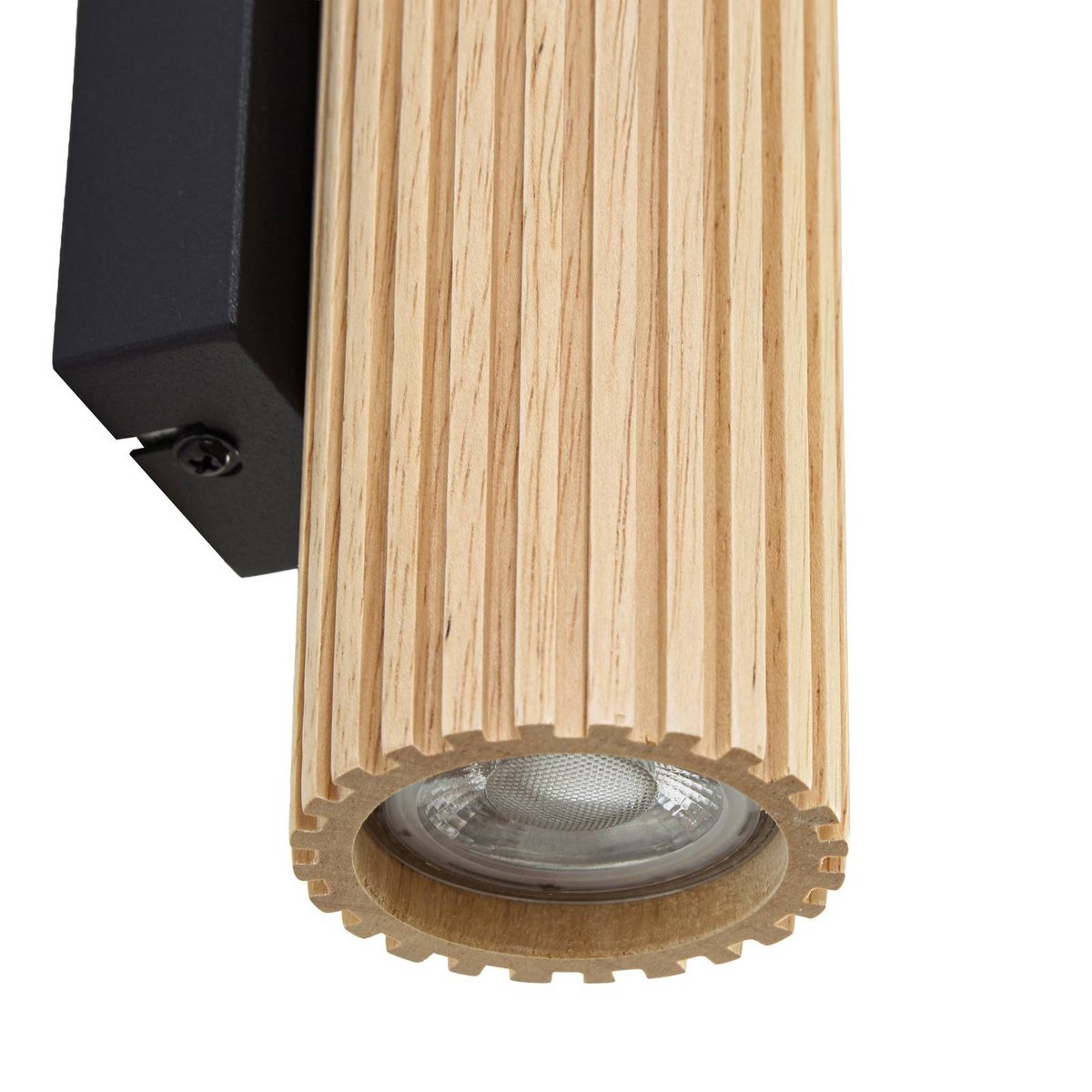 Applique en bois moderne, Stralino couleur bois, noir, LINDBY