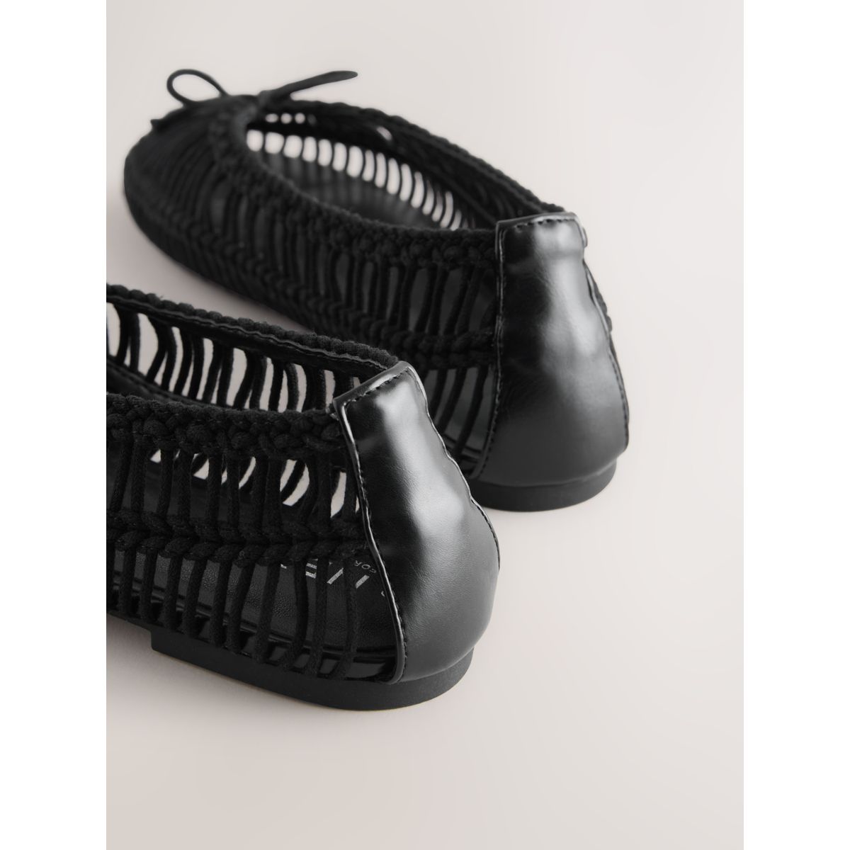 Ballerines bout rond corde forever comfort® noir, NEXT