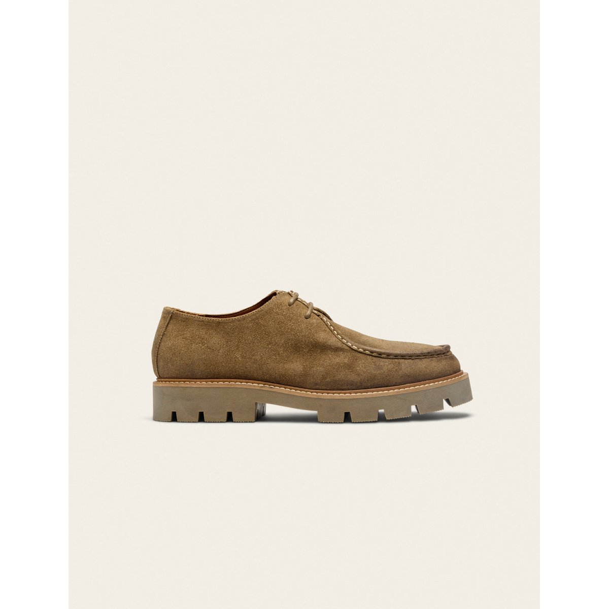 Derbies GONTRAN suède huilé taupe, ODAJE