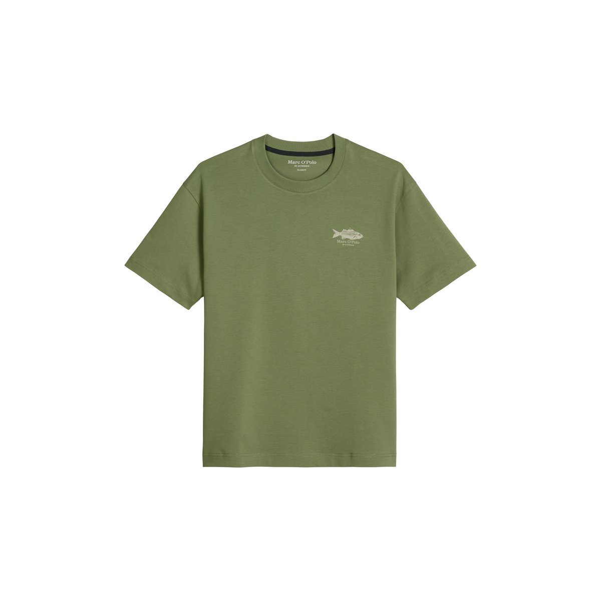 T-shirt loose avec imprimé dos de poisson vert, MARC O'POLO