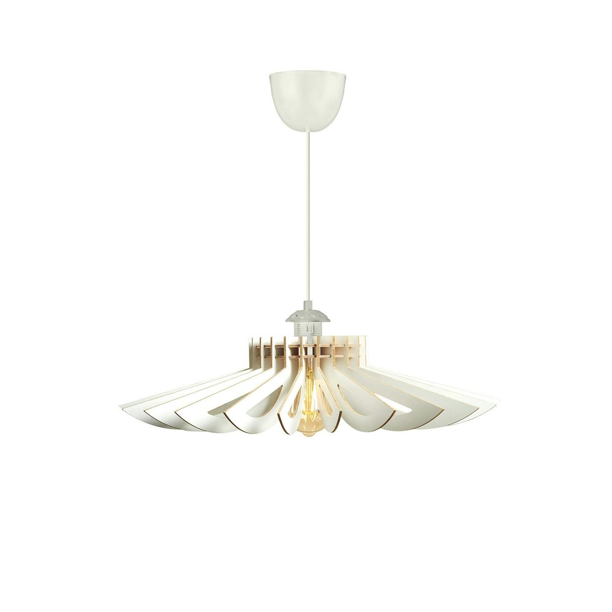 Suspension blanche moderne - forme florale BIEL forme florale, PIER IMPORT