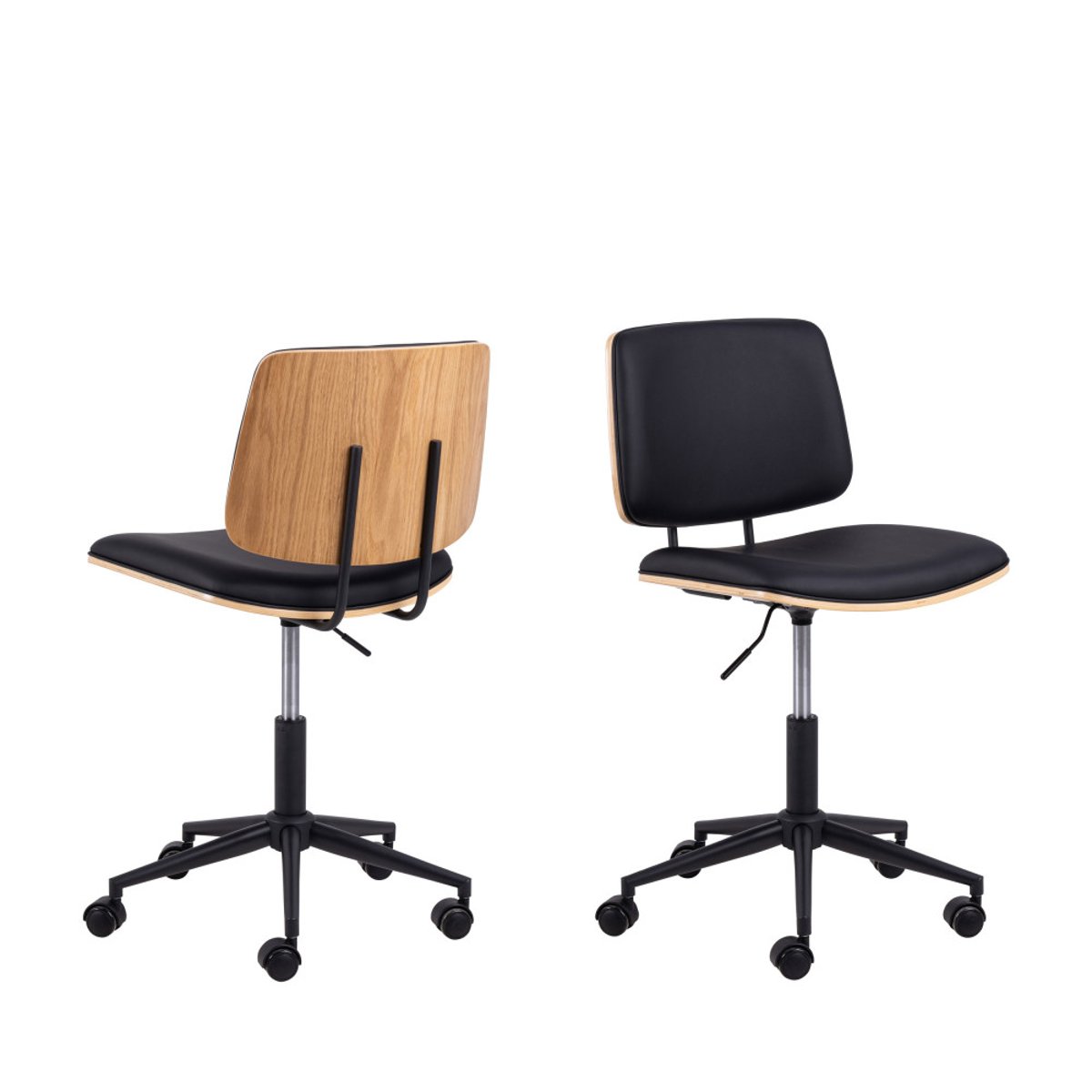 Chaise de bureau en simili- LYCOREA noir, DRAWER