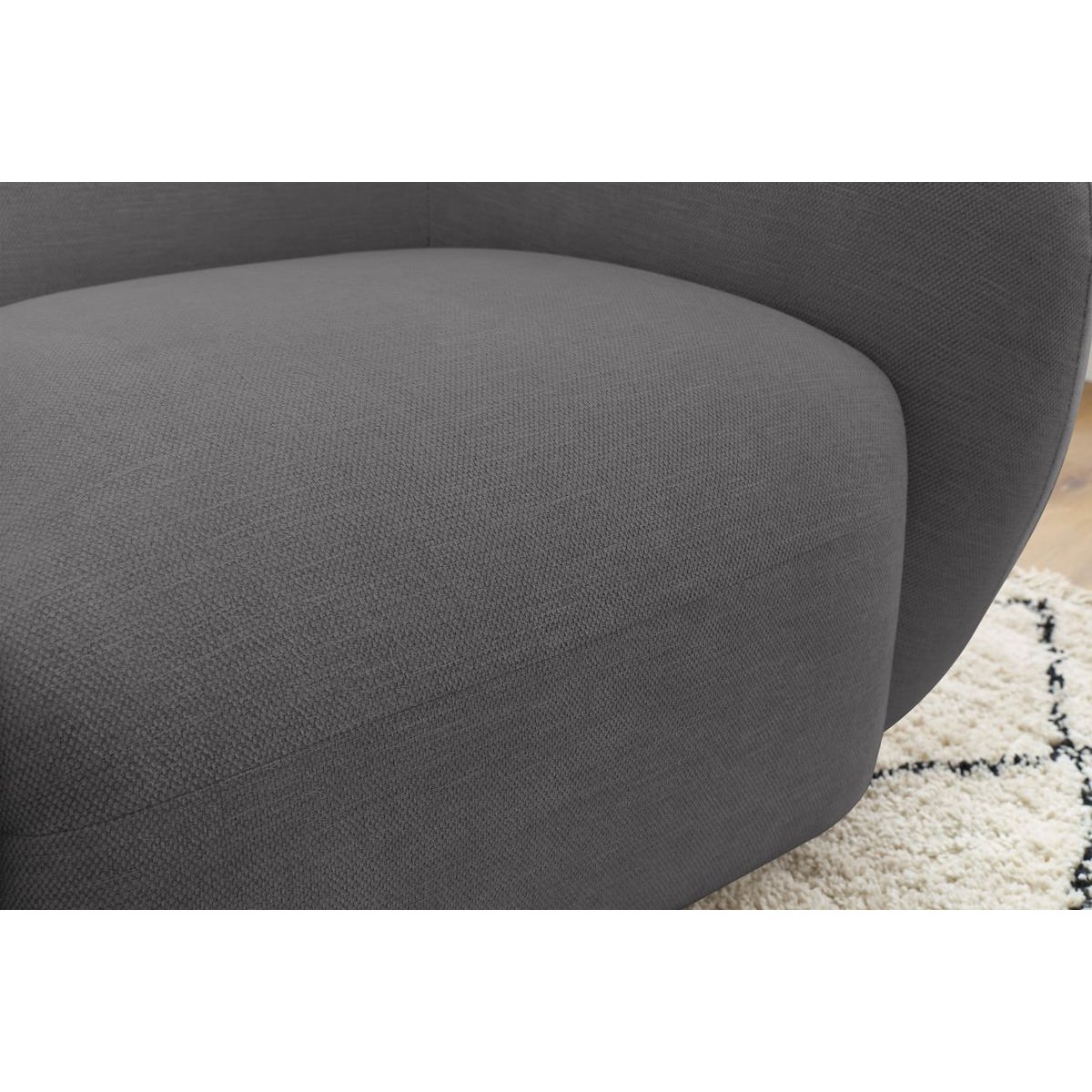 Fauteuil tissu, CELINE gris foncé, BOBOCHIC