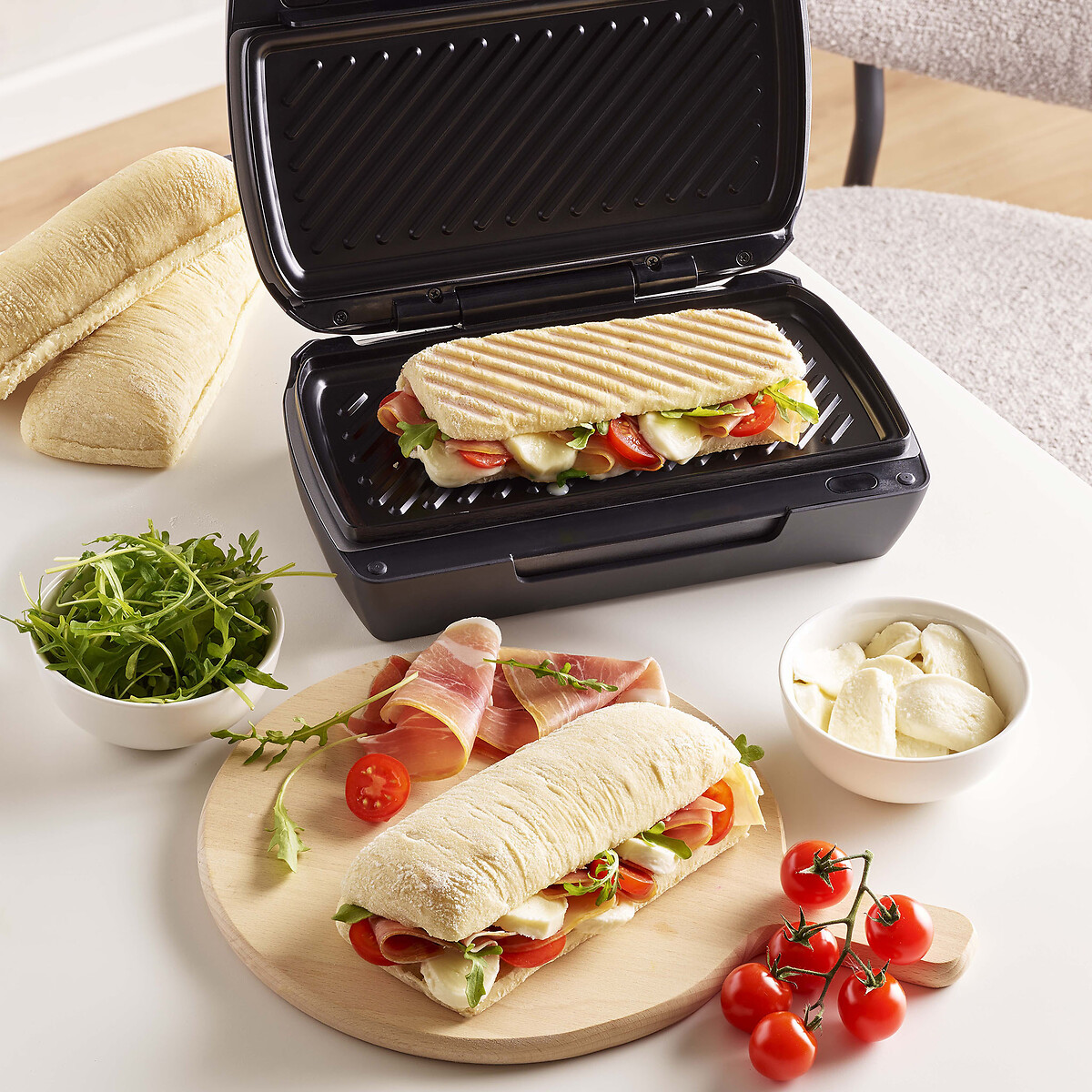 Gaufrier mini maxi 3 plaques 028662 noir, LAGRANGE