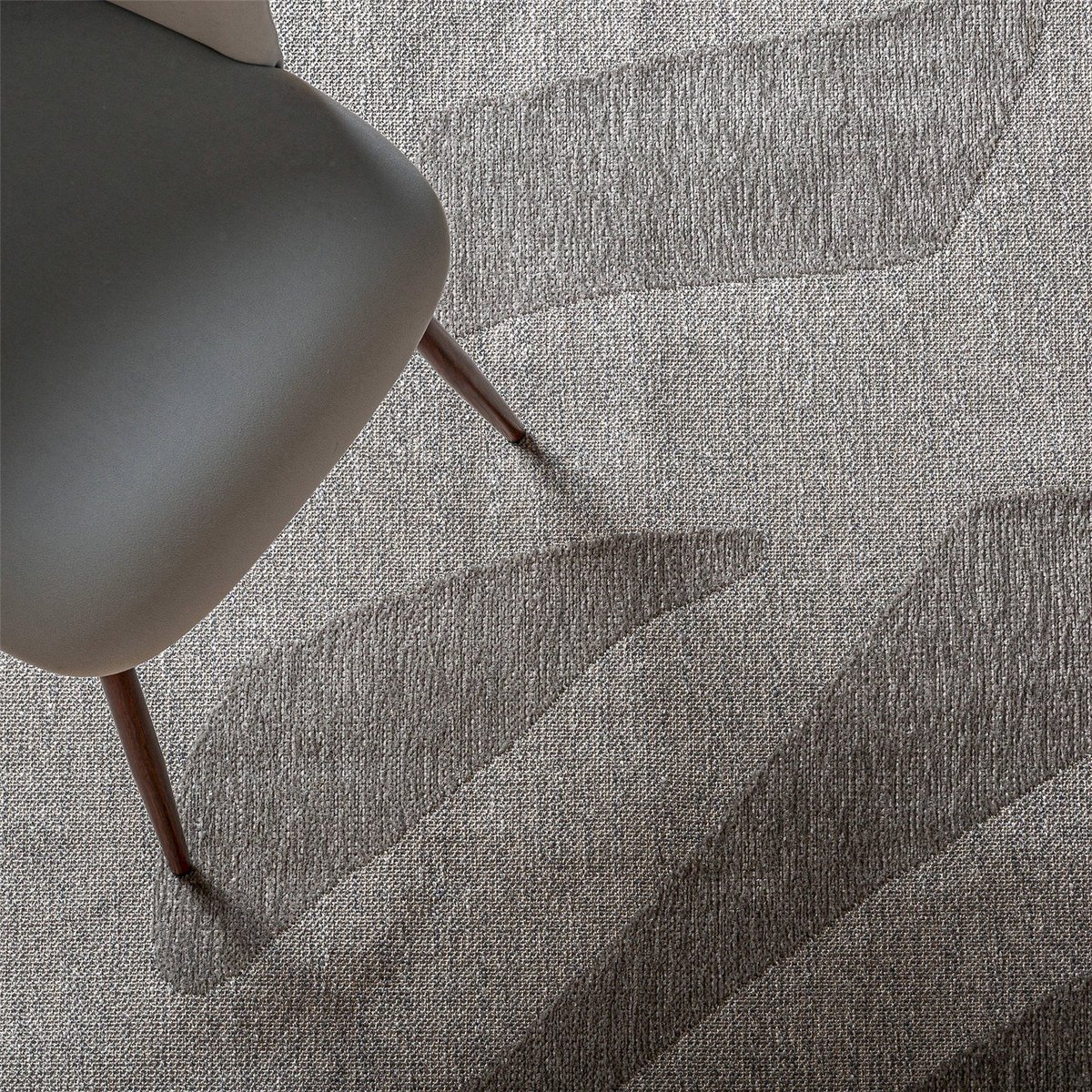 Tapis rectangulaire contemporain pour salon gris clair et beige doux, RECOLLECTION