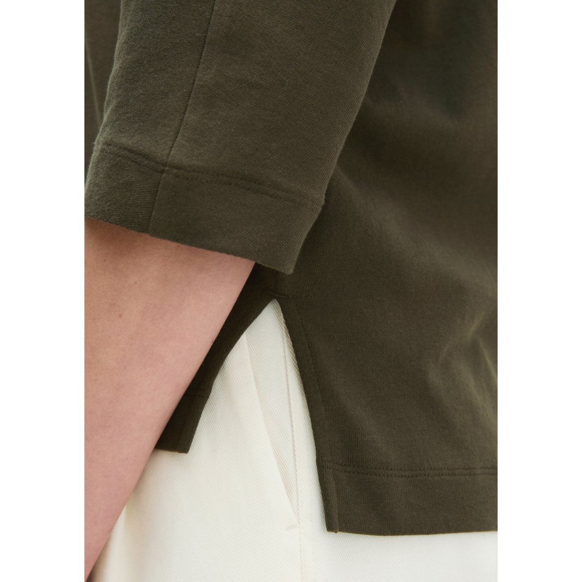 T-shirt oversize en jersey finement tricoté marron foncé, MARC O'POLO