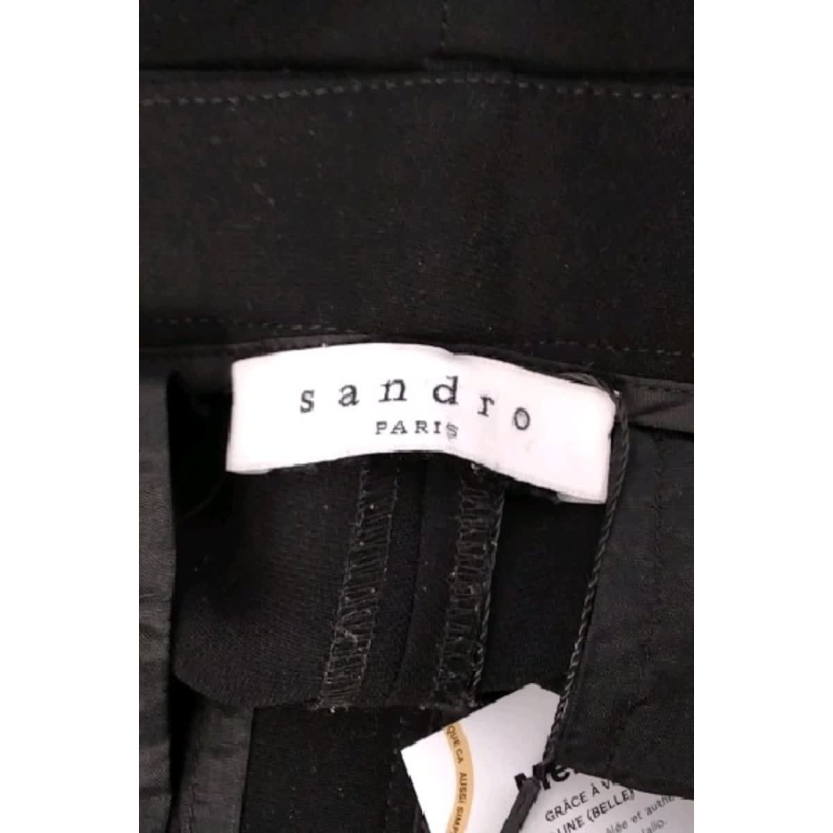 Pantalon droit - Très Bon État noir, SANDRO