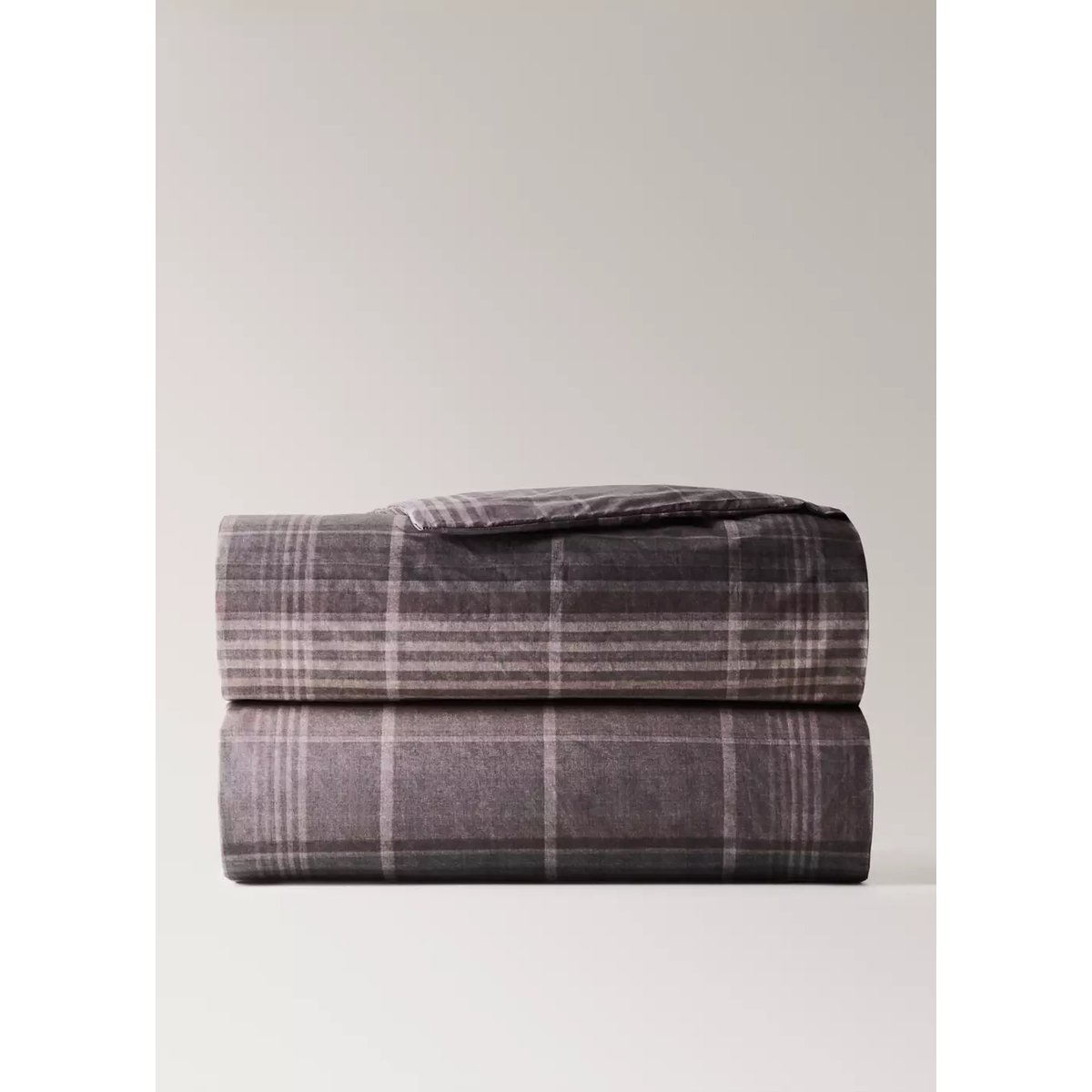 Housse de couette 100 % percale Lit 180/200 cm marron, MANGO HOME