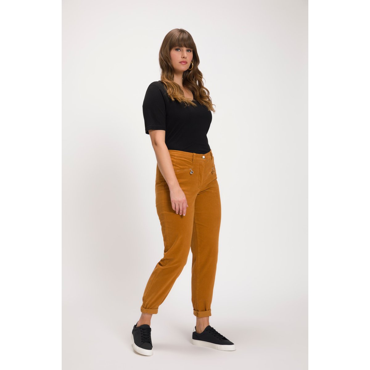 Pantalon en velours côtelé Mony brun doré, ULLA POPKEN