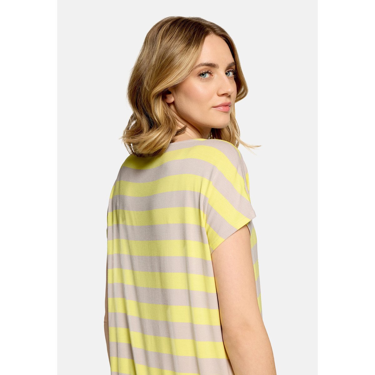 Haut imprimé à élastique beige/yellow, BETTY BARCLAY