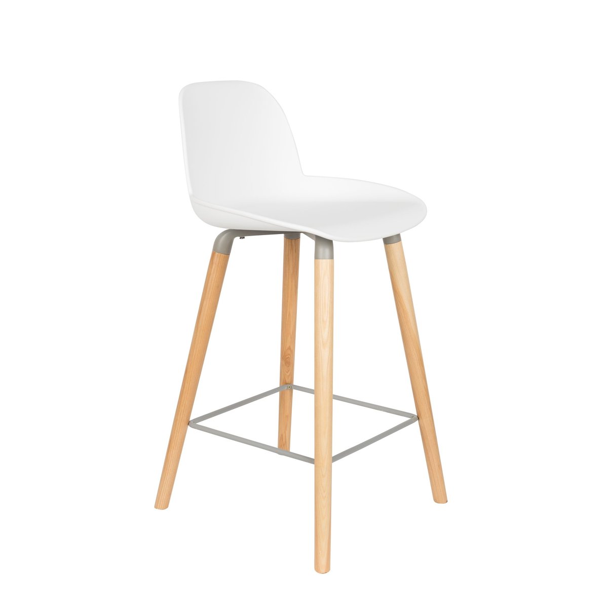 Tabouret de comptoir design H65 en polypropylène - ALBERT KUIP blanc, ZUIVER