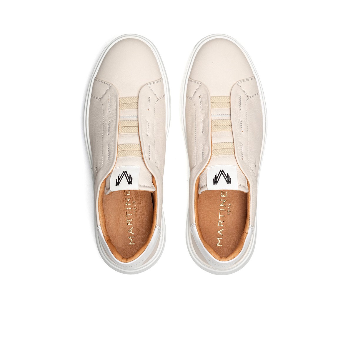 Baskets cuir Sullivan off white, MARTINELLI