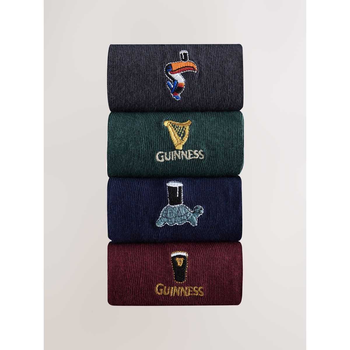 Chaussettes guinness sous licence, 4 paires bleu/vert/rouge, NEXT