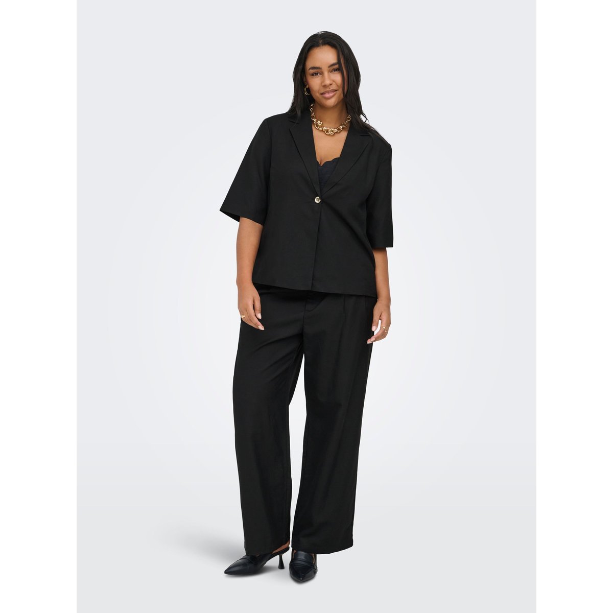 Pantalon noire - black, ONLY CARMAKOMA