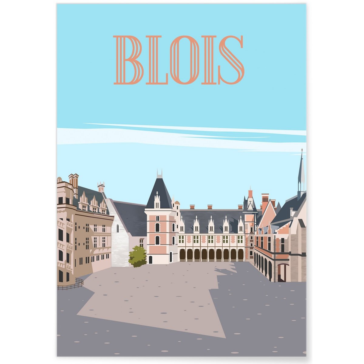 Affiche ville de Blois 2 blanc, L'AFFICHERIE
