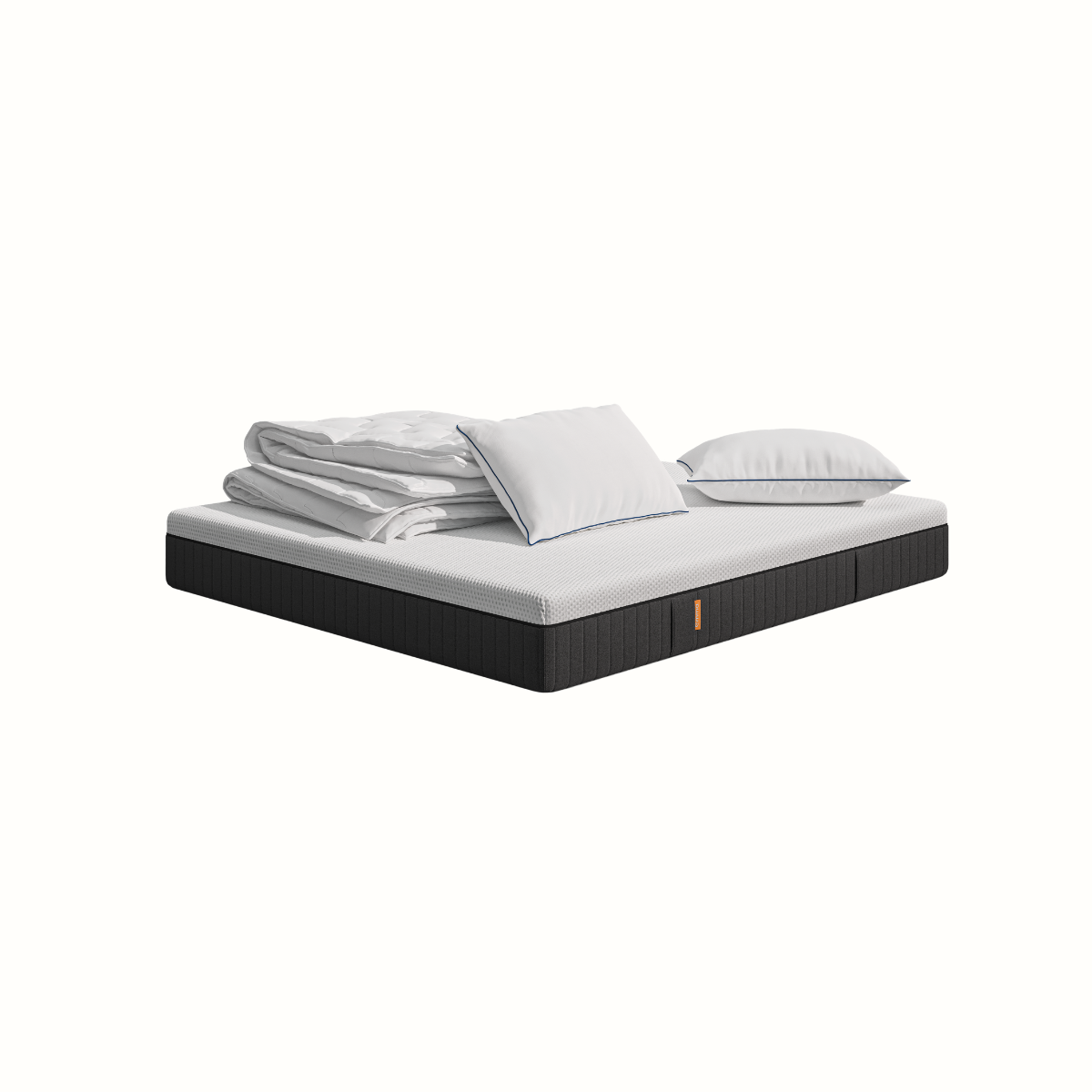 Pack Matelas Original Lite + Oreiller Original Confort + Couette blanc/gris, EMMA