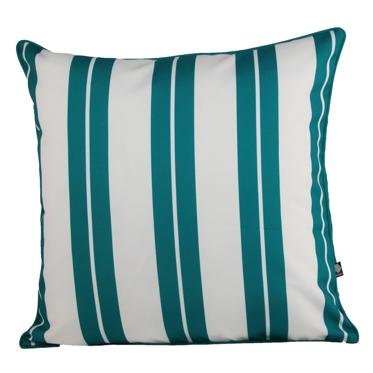 Coussin extérieur à rayures bleu canard, SUD ETOFFE