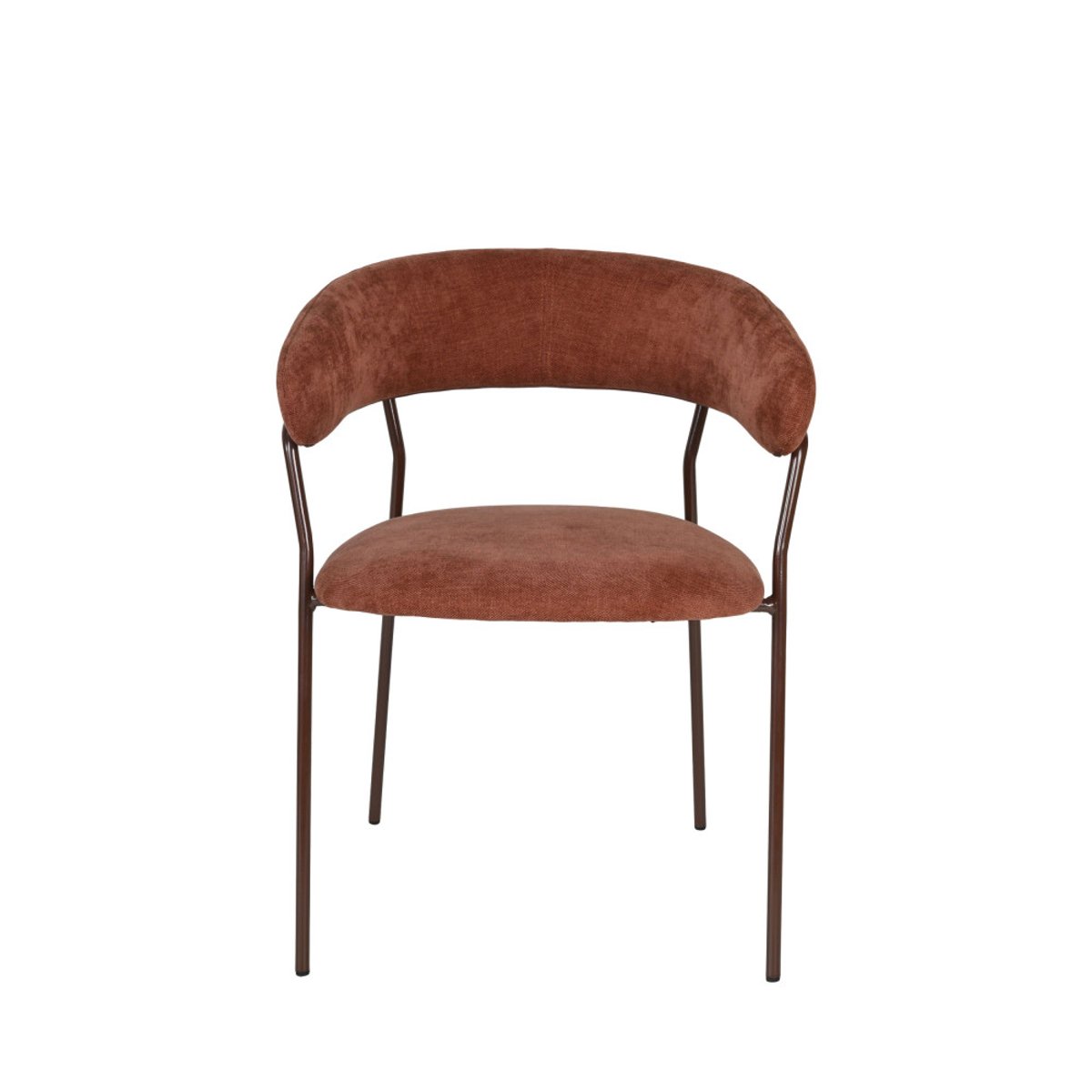 Lot de 2 fauteuils de table en tissu pieds métal- CELESTY bordeaux, DRAWER