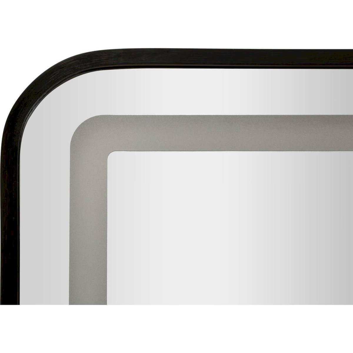 Miroir rectangulaire LED cadre en fer MODERN miroir et noir, RECOLLECTION