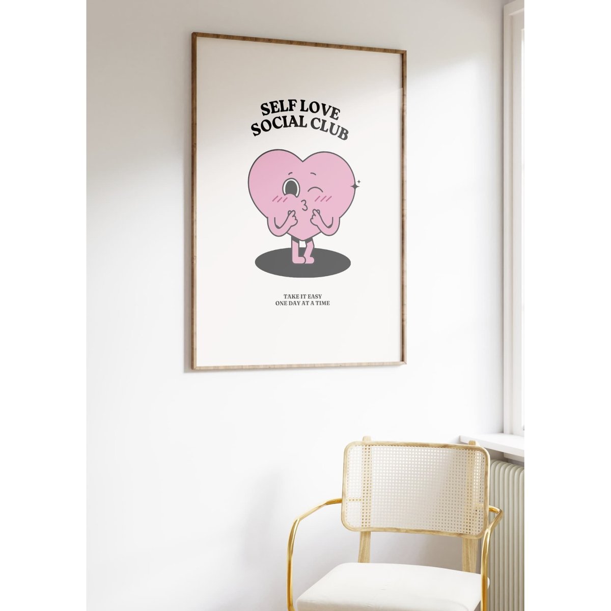 Affiche Self Love Social Club blanc, L'AFFICHERIE