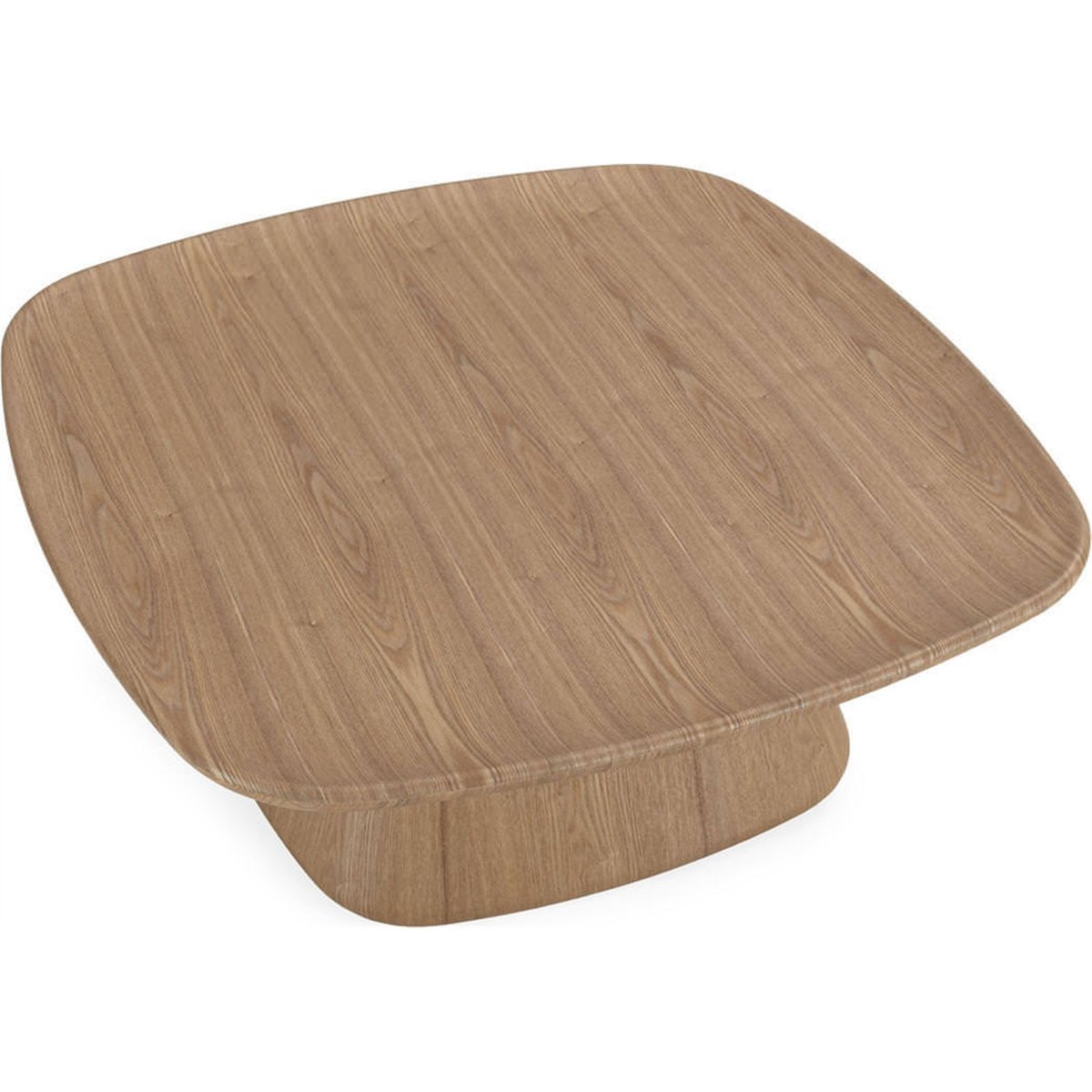 Table basse carrée en placage de frêne naturel, RECOLLECTION