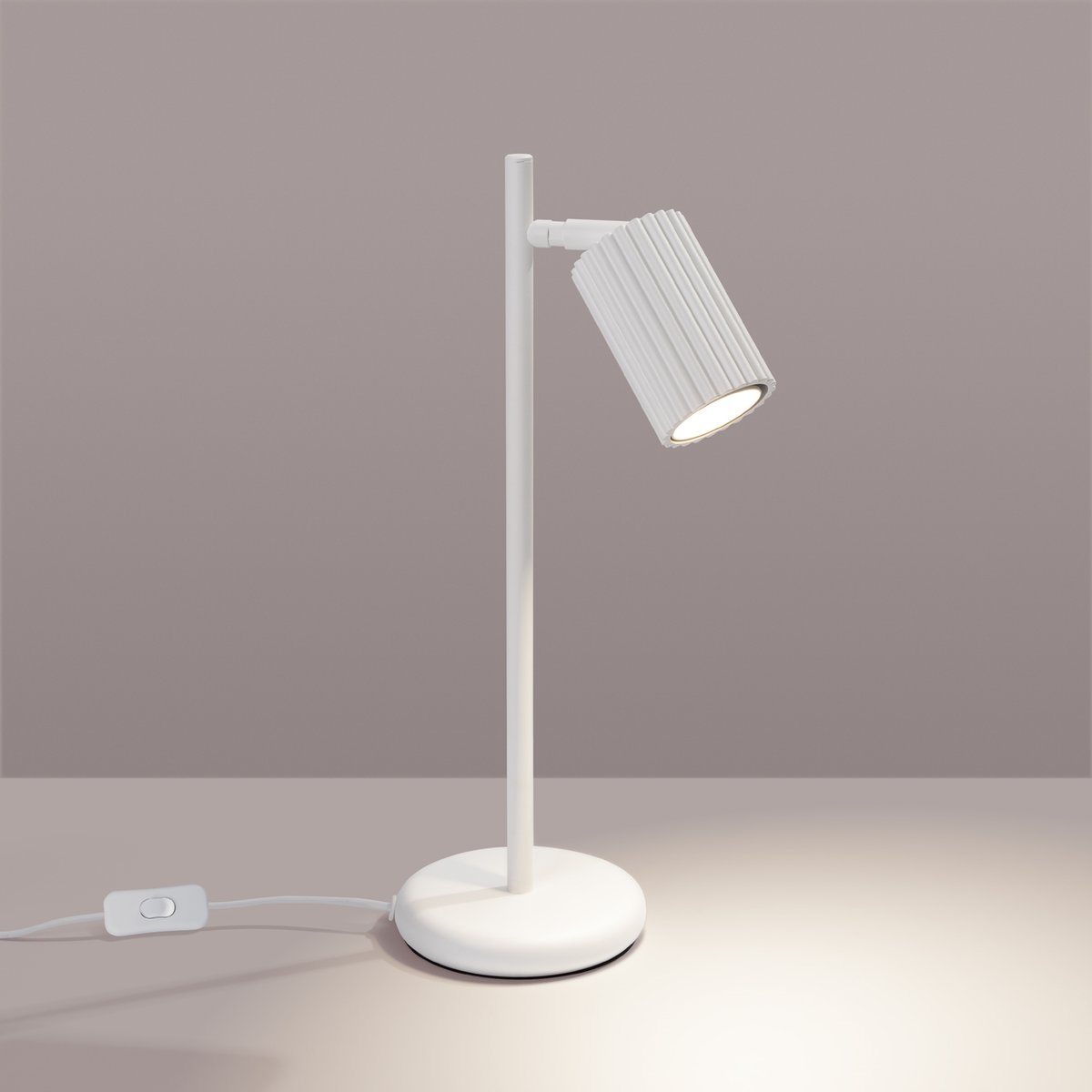 Lampe à poser Aluminium Blanc GU10 1 Karbon blanc, EDEN