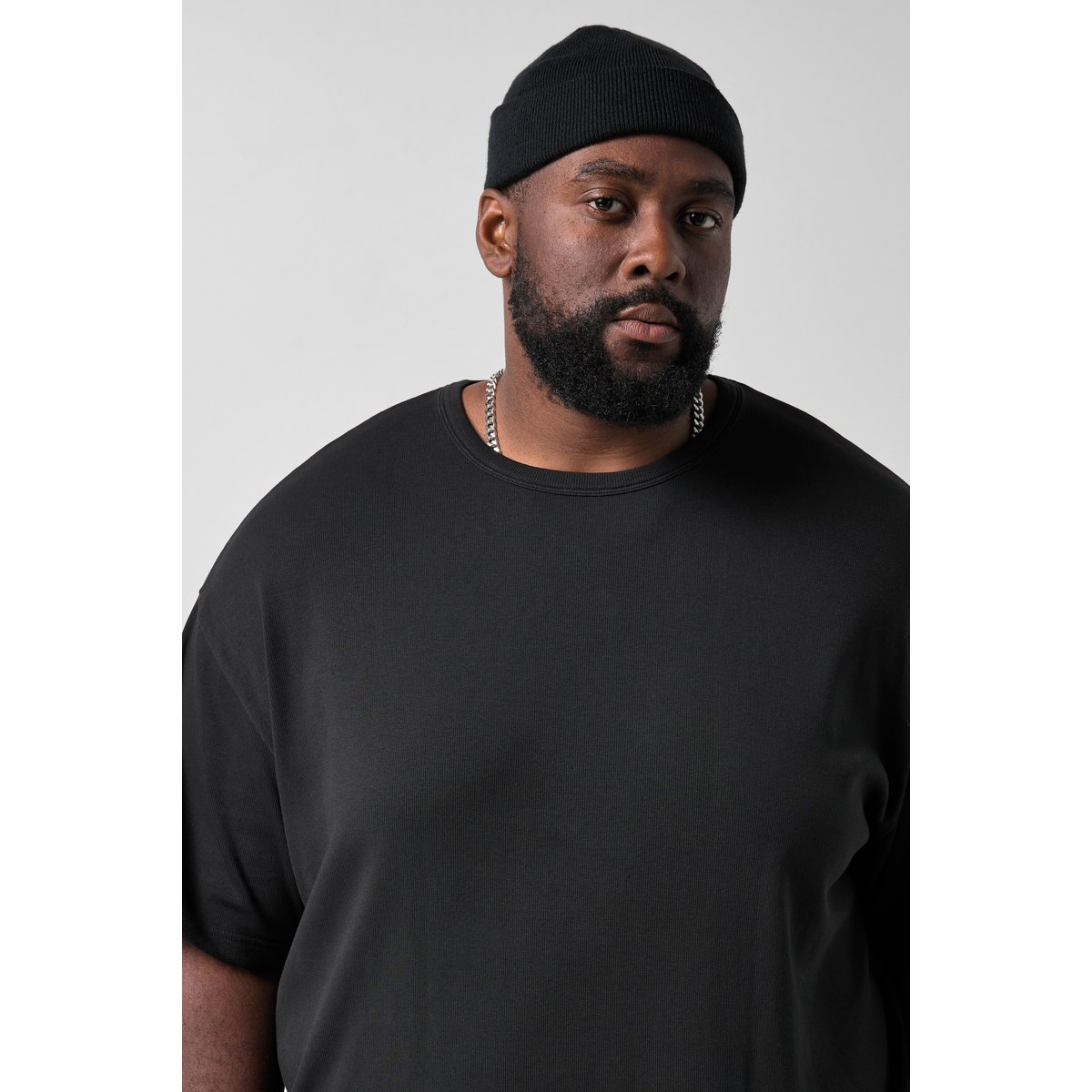 T-shirt à manches courtes, coupe oversize noir, STHUGE