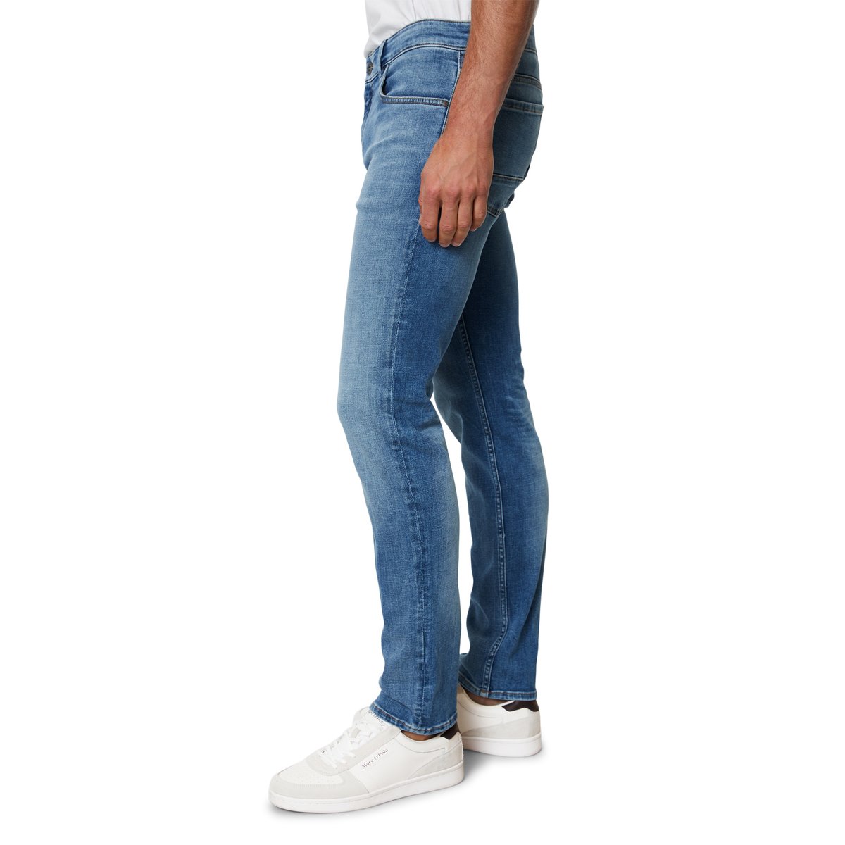 Jeans modèle Sjöbo shaped texture denim Cross Hatch décontractée bleu, MARC O'POLO