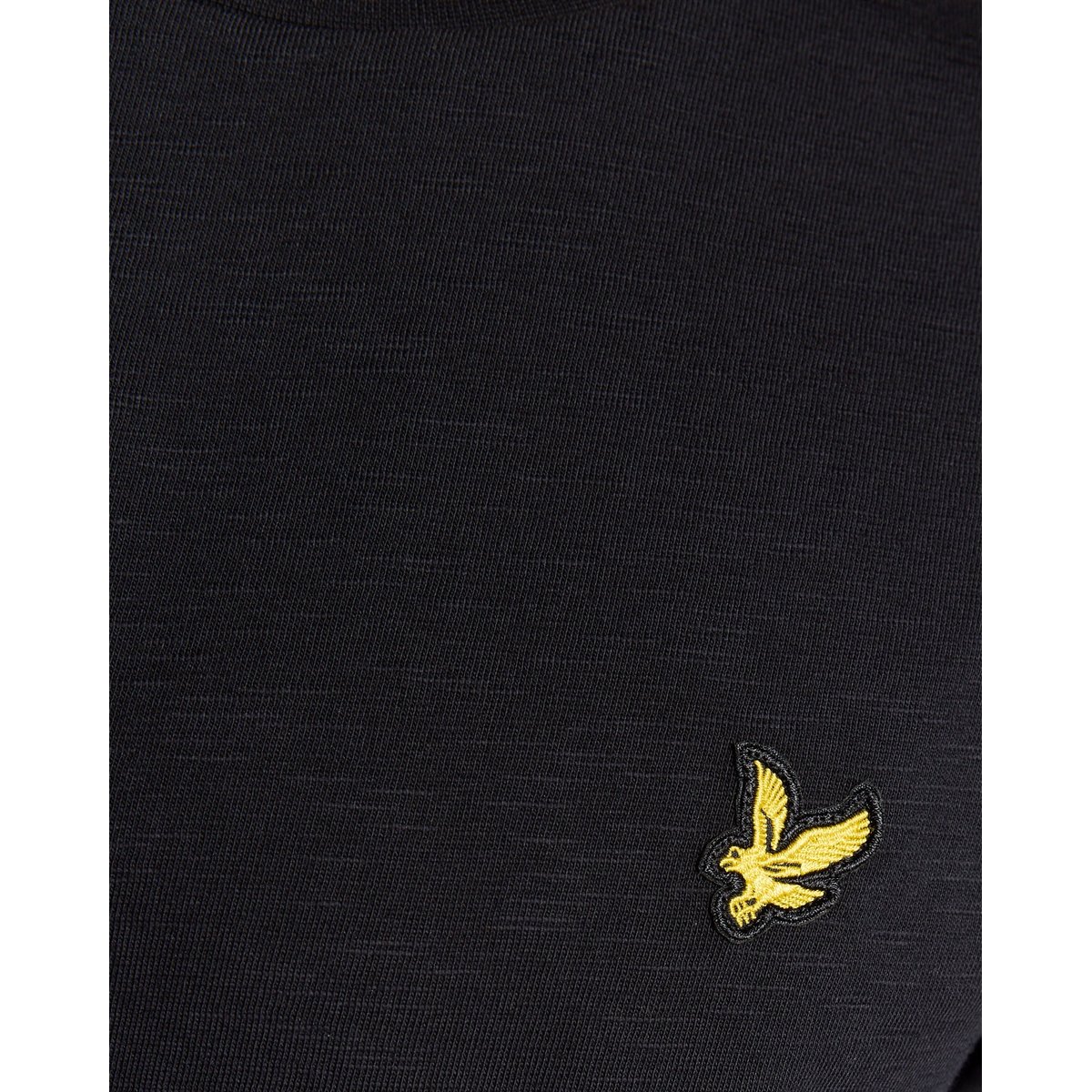 T-shirt en coton fin slub noir jais, LYLE & SCOTT