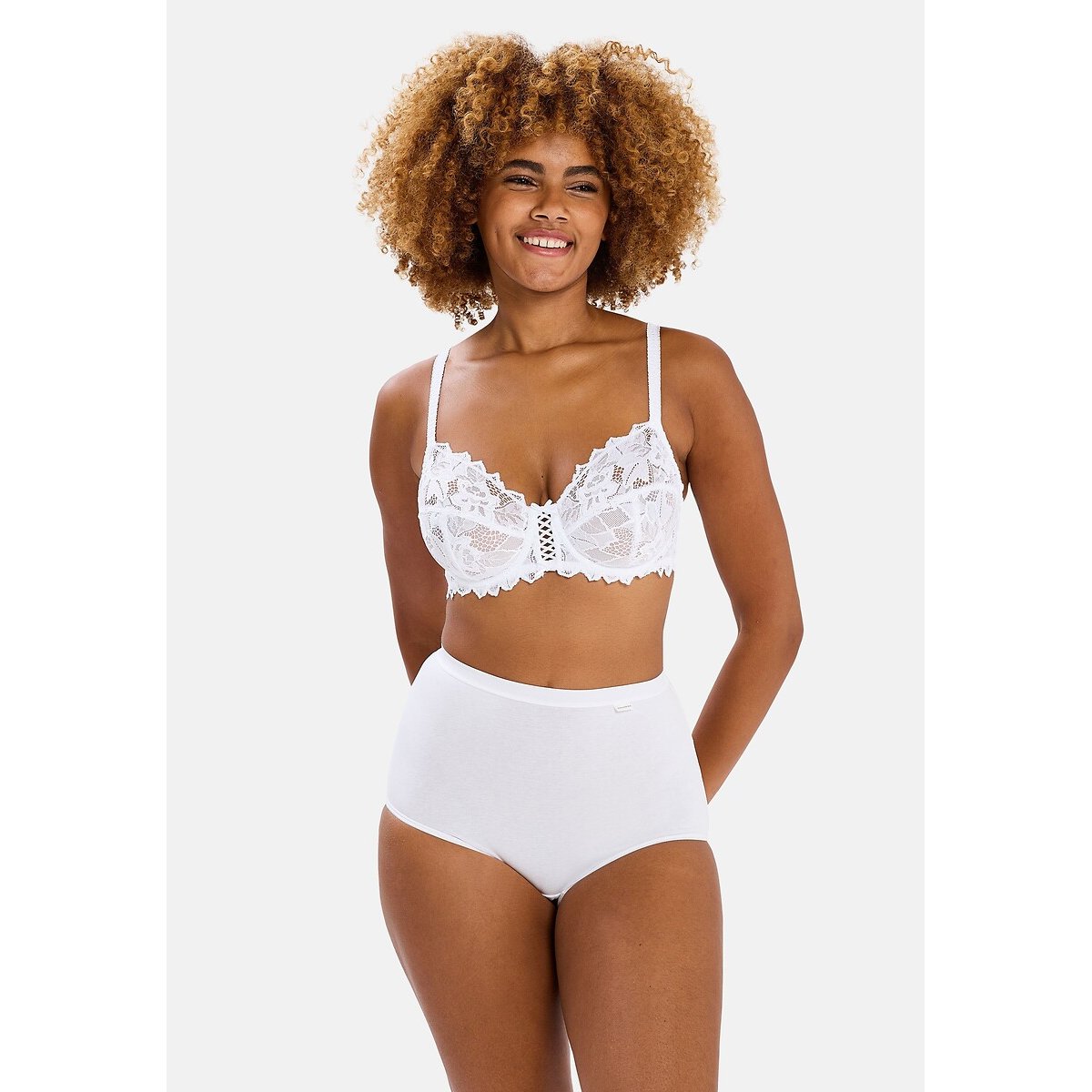 Pack of 3 Simplement Full Knickers in Organic Cotton white + white + white, SANS COMPLEXE