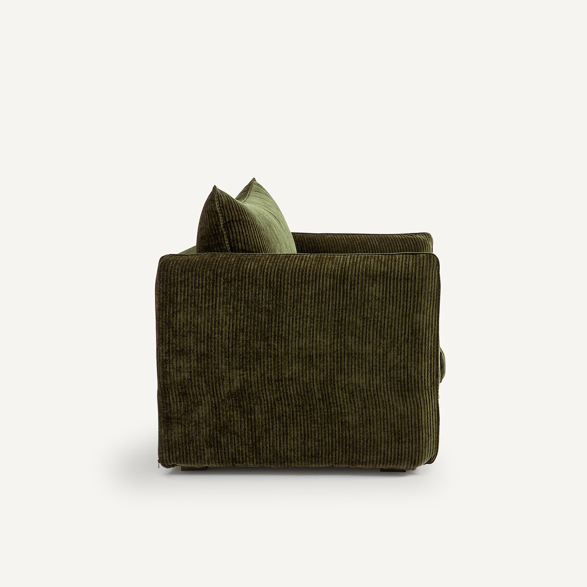 Fauteuil XL in geribd fluweel, Néo Chiquito dennenhout, AM.PM