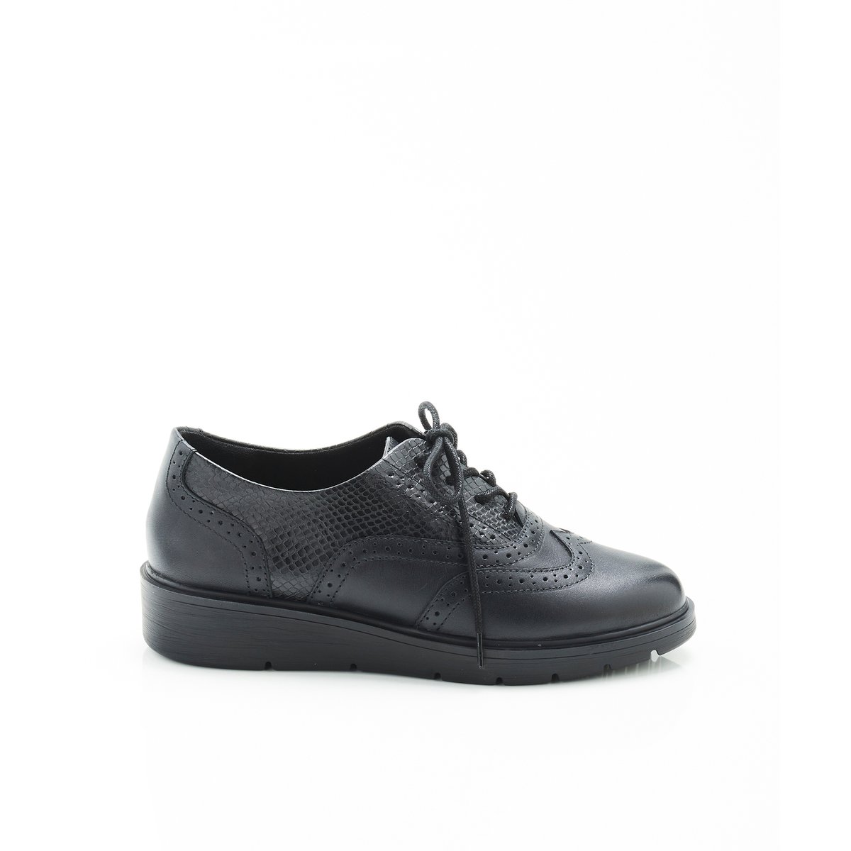 Derbies bout fleuri à lacets noir, DAMART