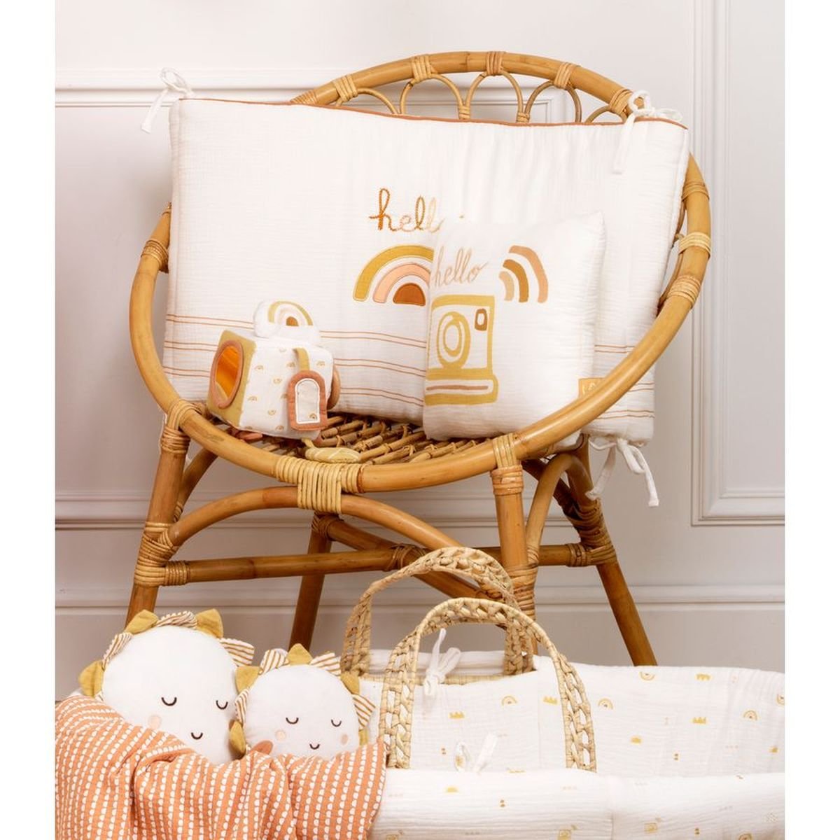 Tour de Lit en coton blanc, SAUTHON