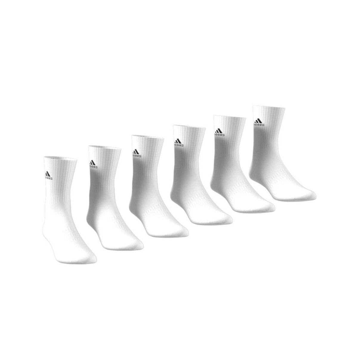 Lot de 6 paires de chaussettes hautes blanc, adidas Performance