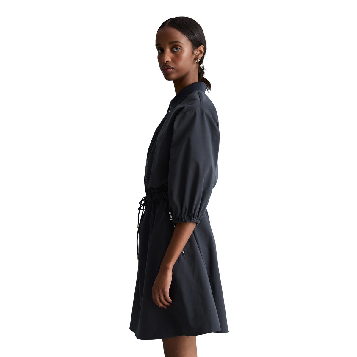 Robe courte relaxed en coton organique mélangé stretch bleu foncé, MARC O’POLO DENIM