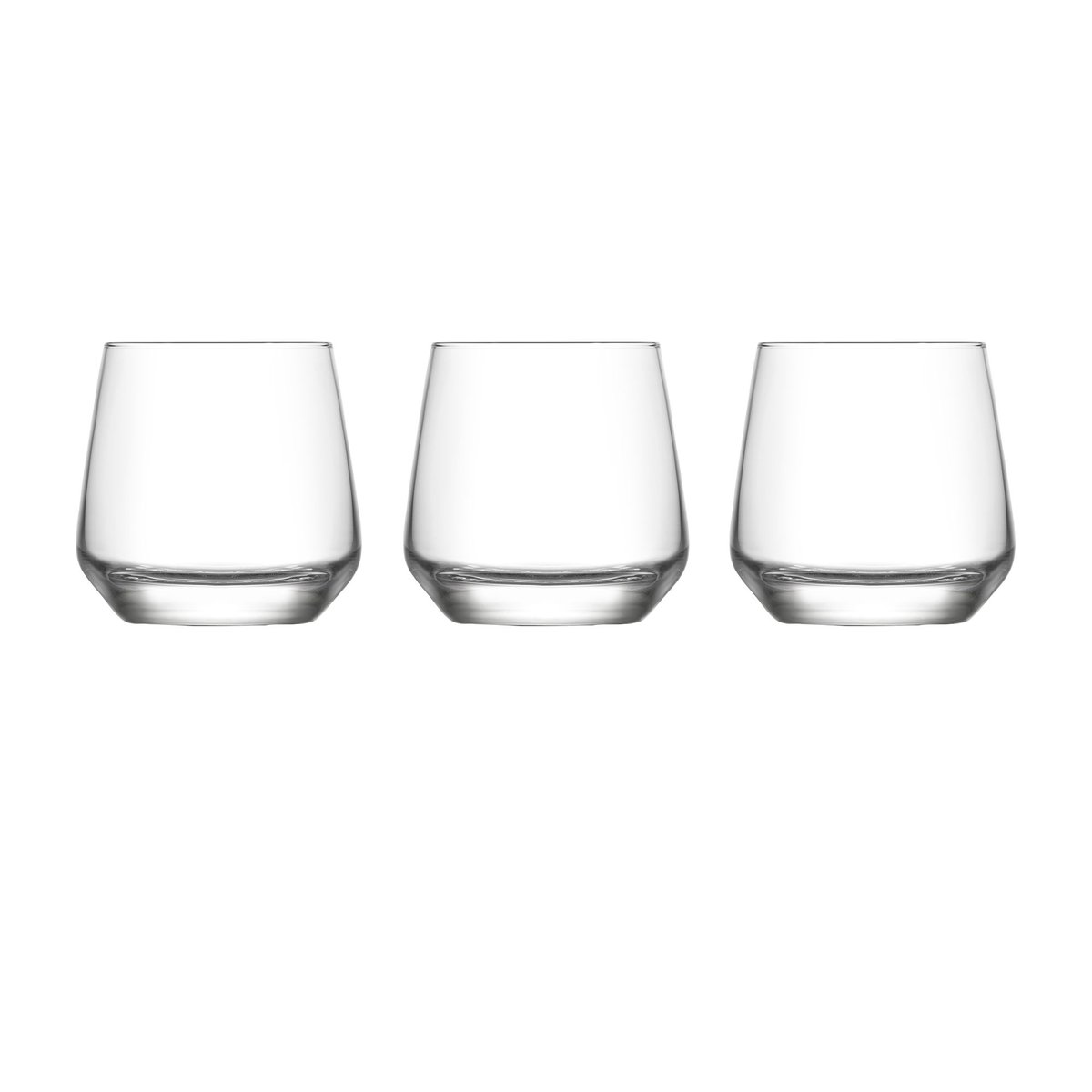 Lot de 3 gobelets en verre 34cl, FLORENCE transparent, NOVASTYL