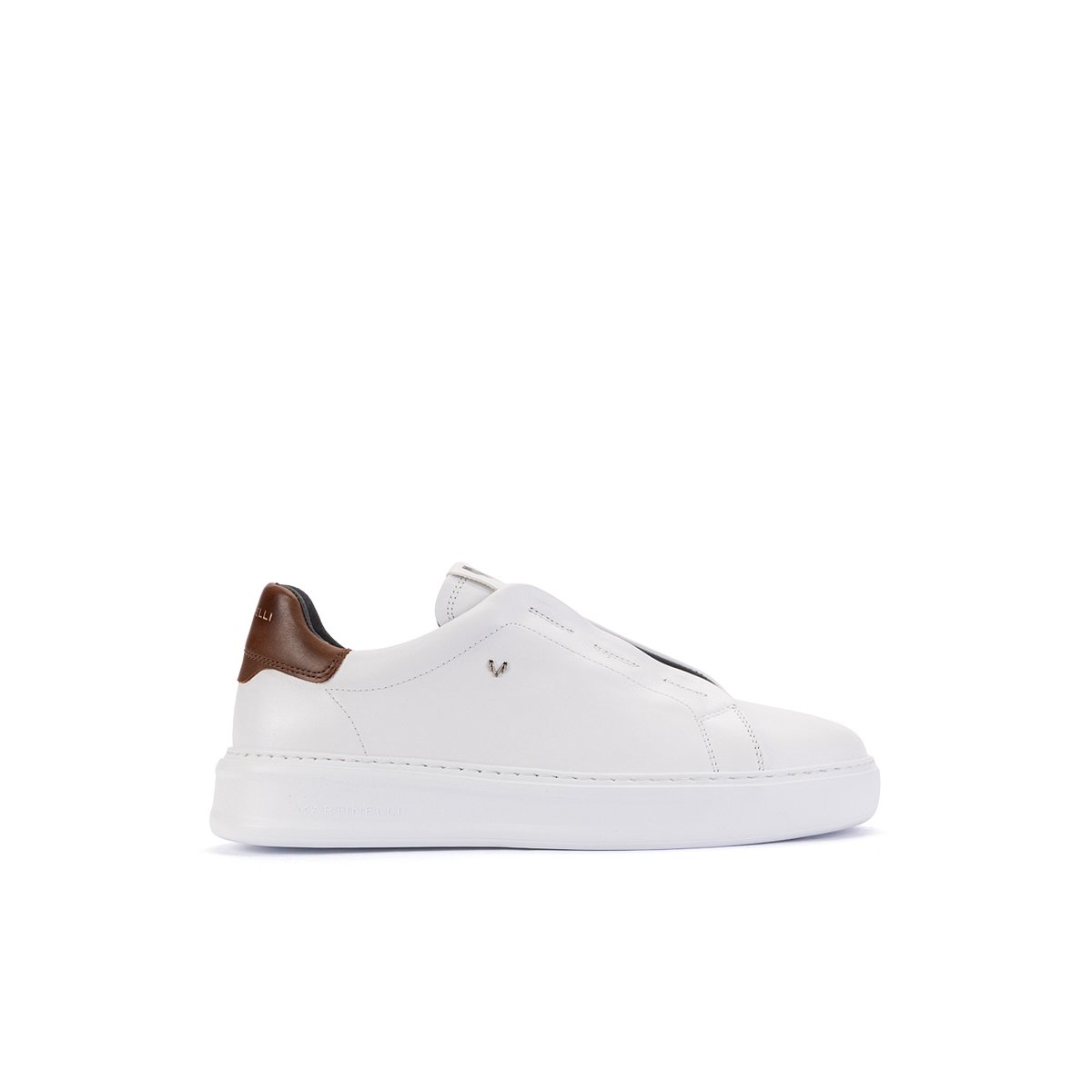 Baskets cuir Sullivan blanco, MARTINELLI
