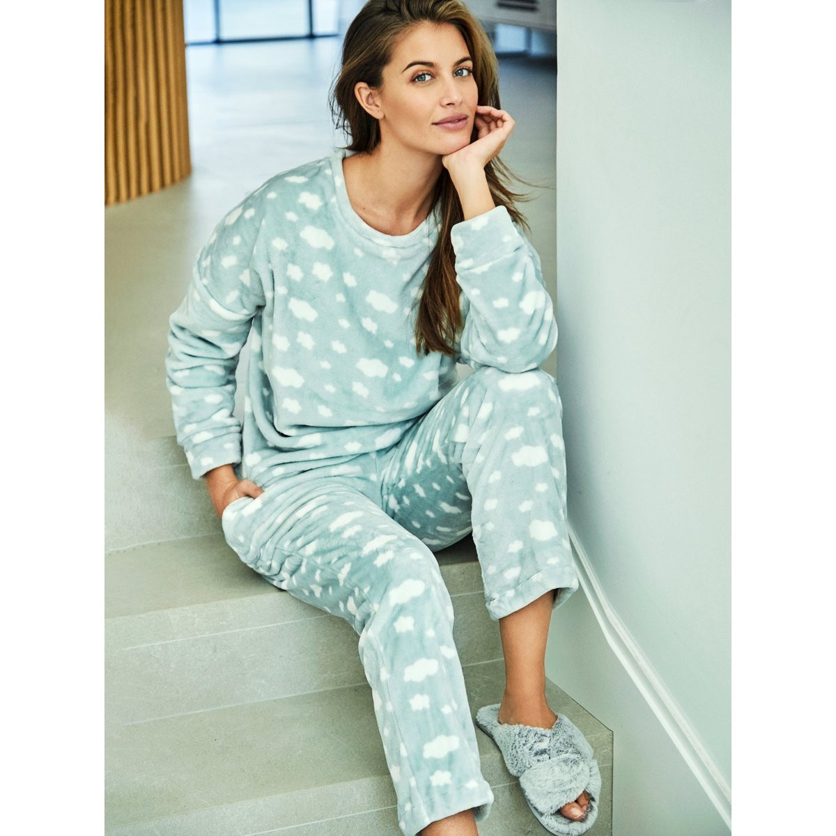 Pyjama pantalon haut manches longues Polar Joven vert, SELMARK
