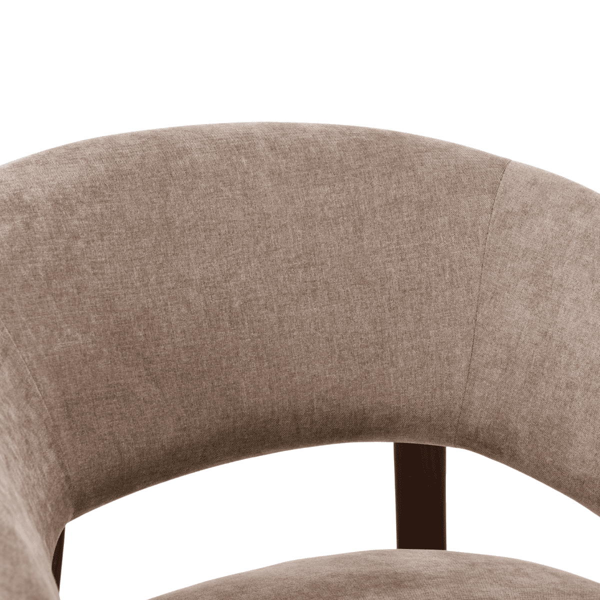 Fauteuil en tissu beige pieds effet noyer LIV beige, CALICOSY